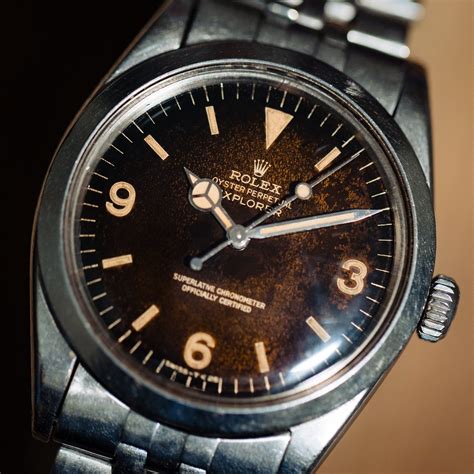 vintage rolex explorer versions|vintage rolex explorer gilt dial.